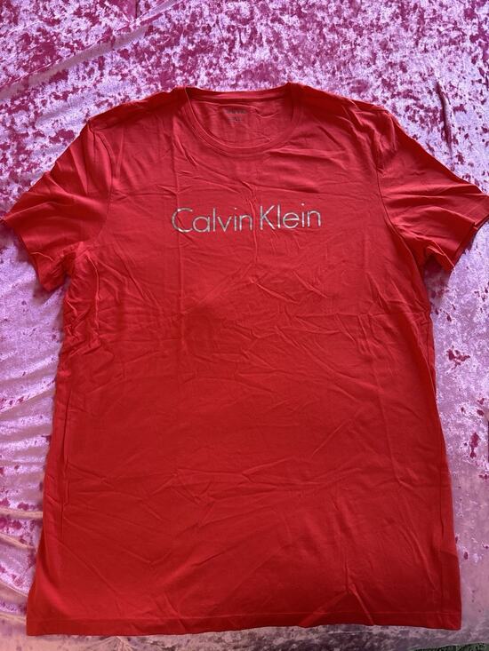 Calvin Klein Tops - Calvin Klein Red Logo Women's XL T Shirt Summer Comfy Cozy